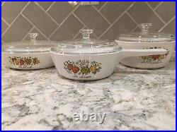 NEW NEVER USED Vintage Corning Ware P-100-8 Menu-Ette Set Spice'O Life 6-Pieces