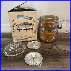 NEW OLD STOCK Vintage Corning Pyrex Ware 9 Cup Model 7759 Percolator coffee pot