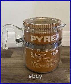 NEW OLD STOCK Vintage Corning Pyrex Ware 9 Cup Model 7759 Percolator coffee pot