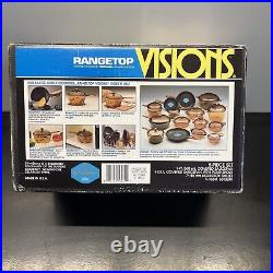 NEW Vintage 5-Piece Starter Set VISIONS Rangetop Cookware Corning V-168 1987 USA