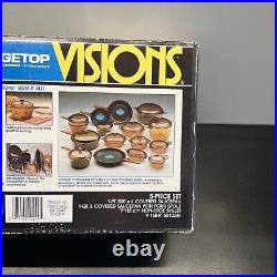 NEW Vintage 5-Piece Starter Set VISIONS Rangetop Cookware Corning V-168 1987 USA