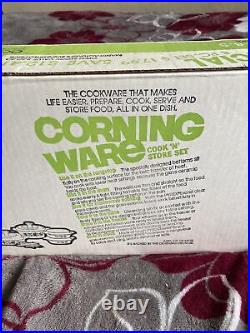 New Vintage Corning Ware Cook N Store Set 8 Pieces Spice O' Life A-411-8-s