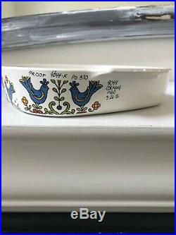 One of a Kind Vintage Corning Ware Country Festival Birds Design Proofs A-10-B