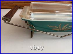Pyrex 2 Qt Green Wheat Casserole Dish Promotional 575-B Lid 550c Cradle Rack Vtg Pyrex 2 Qt Green Wheat Casserole Dish Promotional 575-B Lid 550c Cradle Rack Vtg