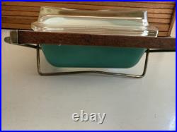 Pyrex 2 Qt Green Wheat Casserole Dish Promotional 575-B Lid 550c Cradle Rack Vtg Pyrex 2 Qt Green Wheat Casserole Dish Promotional 575-B Lid 550c Cradle Rack Vtg