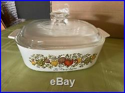 Pyrex Corning Ware Vintage Spice Of Life Design 7 Piece Matched Set