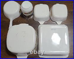 Pyrex, Corning Ware and Gemco Mixed Lot Of 7 Dishes and 2 Lids