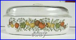 Pyrex Vintage Corning Ware Spice of Life La Romarin Casserole Dish WithPyrex Lid