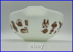 Pyrex Vintage Set of 4 Cinderella Early American Brown Mixing Nesting Bowls Gold