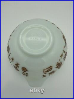 Pyrex Vintage Set of 4 Cinderella Early American Brown Mixing Nesting Bowls Gold