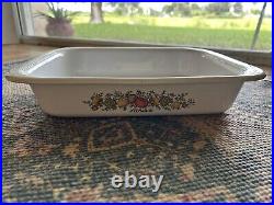 RARE 70's Vintage Corning Ware Spice of Life A-21 Open Baking Pan L'Echalote