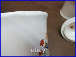 RARE Corning Ware Canister set Country Festival pattern blue bird dish kitchen