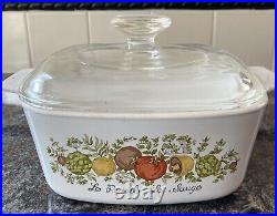 RARE Numbered Corning Ware SPICE OF LIFE Le Persil La Sauge 1.5 Quart, Lid A7C