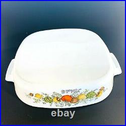 RARE STAMP Vintage Corning Ware Spice Of Life L'Echalote A 8 B Casserole with Lid