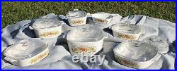 RARE STAMPED 1970's vintage corning ware spice of life 14 piece set