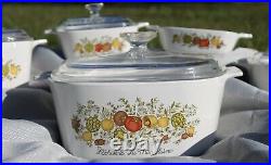 RARE STAMPED 1970's vintage corning ware spice of life 14 piece set