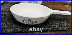 RARE VINTAGE 4 Pc CORNING WARE BLUE CORNFLOWER CASSEROLE