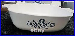 RARE VINTAGE 4 Pc CORNING WARE BLUE CORNFLOWER CASSEROLE