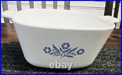 RARE VINTAGE 4 Pc CORNING WARE BLUE CORNFLOWER CASSEROLE