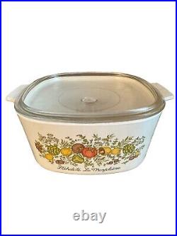 RARE VINTAGE CORNING WARE SPICE OF LIFE Casseroles With Lids 6 Pieces