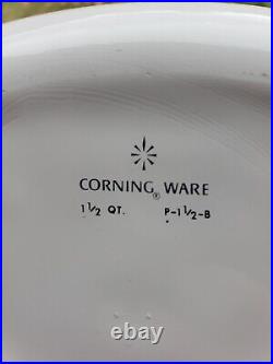 RARE VTG CORNING WARE BLUE CORNFLOWER CASSEROLE 1 1/2 QT P-1 1/2-B WithLid P-7-C