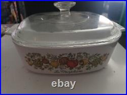 RARE Vintage Corning Ware 1960 1970 2 Qt La Marjolaine Spice Of Life A-2-B