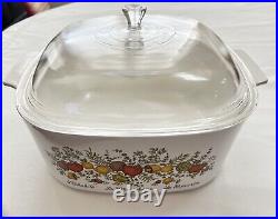RARE Vintage Corning Ware 1972-1979 5Qt La Marjolaine Spice Of Life A-5-B With Lid