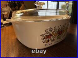 RARE Vintage Corning Ware 5Qt LechaloteLa Marjolaine Spice Of Life A-5-B With Lid