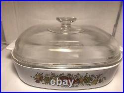 RARE Vintage Corning Ware A-10-B L Echalote 2.5 Liter With Lid