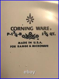 RARE! Vintage Corning Ware Blue Cornflower Casserole Set of 3 w Lids 70-80s
