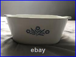 RARE Vintage Corning Ware Blue Cornflower Duo