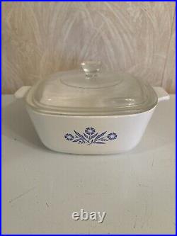 RARE Vintage Corning Ware Blue Cornflower P-1 1/2-B 1 1/2 QT