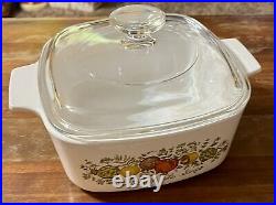 RARE Vintage Corning Ware Le Persil La Sauge Dish 1.5 Qt A-1 1/2-B Pyrex A7C Lid