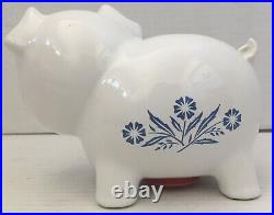 RARE Vintage Corning Ware Piggy Bank Blue Cornflower England Pig Piggie Nice