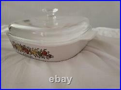 RARE Vintage Corning Ware Spice Of Life Le Romarin A-10-B Casserole With Lid