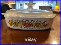 RARE Vintage Corning Ware Spice of Life L'Echalote A-8-B 8x8x1.75 Casserole Dish