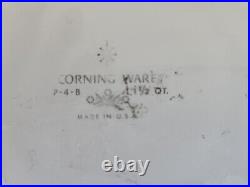RARE Vintage Corningware Blue Cornflower 1 1/2 QT P-4-B with lid A-21