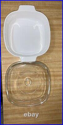 RARE Vintage corning ware with Glass lid 1.5 Qt (1975) 2 Blue Doves