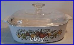 RARE Vtg Corning Ware Spice Of Life La Marjolaine A-2-B 2 Qt Dish, Rare 179 MA