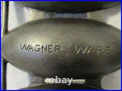 RARE Wagner Ware Vienna Roll H Corn Pone Pan 4-Cup Cast Iron DESIRABLE