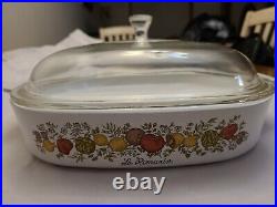 RARE vintage CORNING WARE Spice Of Life Le Romarin A 10 B with Lid P 12 C Pyrex