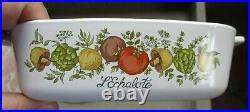 Rare 182 STAMP Vintage Corning Ware L'Echalote A -1 -B Spice Of Life 1 Quart