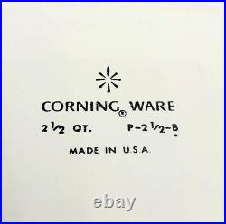 Rare 1960's Vintage Corning Ware Blue Cornflower- 2-1/2 Qt. With lid. Pyroceram