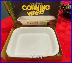 Rare Corning Ware Spice Of Life Roaster In Original Box, First Production