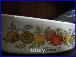 Rare CorningWare Vintage Spice Of Life Corning Ware, Width7 in Height 2 in