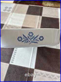 Rare Find! Pyrex Corning Ware(Vintage) white with blue flowers