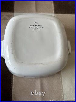 Rare Find! Pyrex Corning Ware(Vintage) white with blue flowers