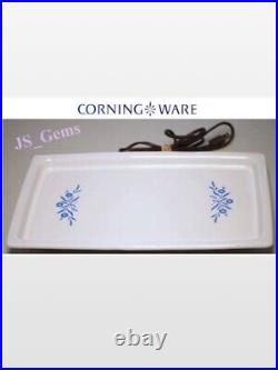 Rare New Vintage Corning Ware Ceramic Electric Warming Hot Serving Platter Tray