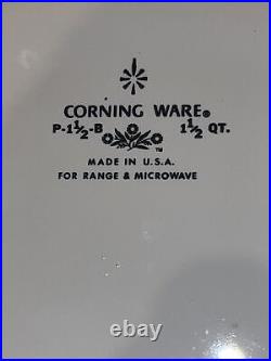 Rare P-1 1/2 B 1 1/2 Qt Vintage Corning Ware Made U. S. A For Range And Microwave