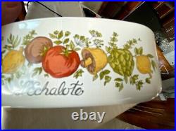 Rare SEE STAMP Vintage Corning Ware L'Echalote A-1-B Spice Of Life 1 Quart #30